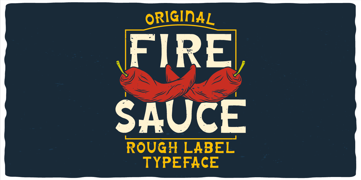 Ejemplo de fuente Fire Sauce Rough